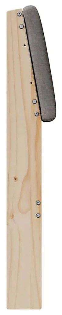 Kárpitozott fejtámla Tópszínű 160 cm Tömör fenyőfa