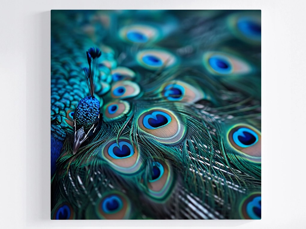 Poszter Természet Makró Fotó Madár Páva 40x40