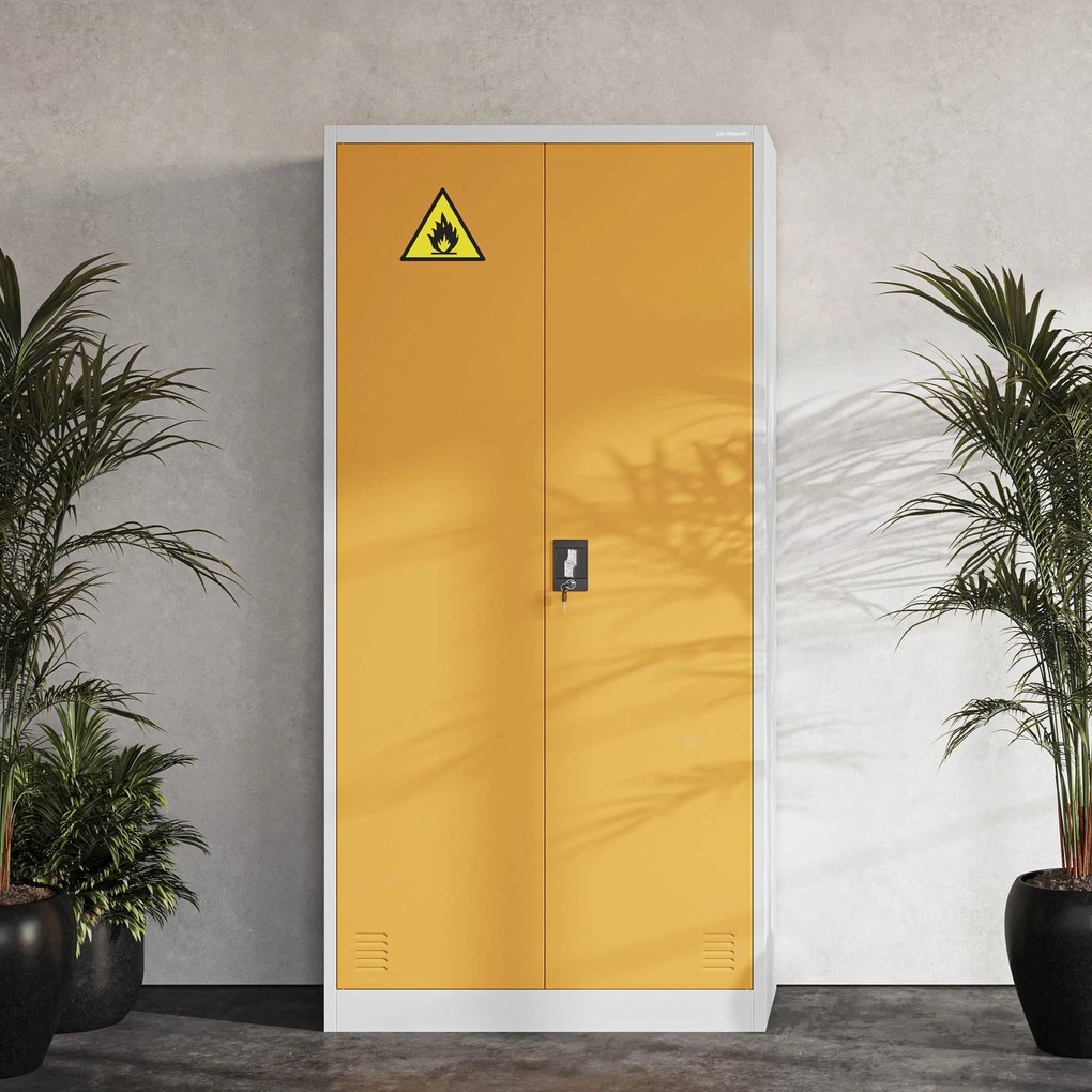 MARIA VEGYSZERSZEKRÉNY, 900 x 1850 x 400 mm, szürkéssárga