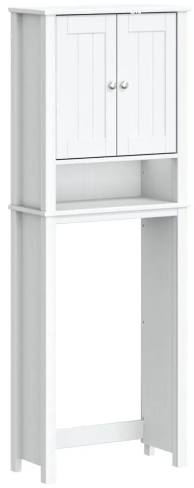 BERG fehér tömör fa WC feletti tároló 60 x 27 x 164,5 cm