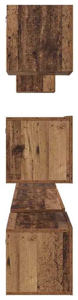 TV szekrény garnitúra 8 pcs Régi fa 60 x 30 x 30 cm Faanyag