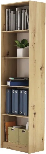 R50 polcos szekrény, könyvtartó, tölgy