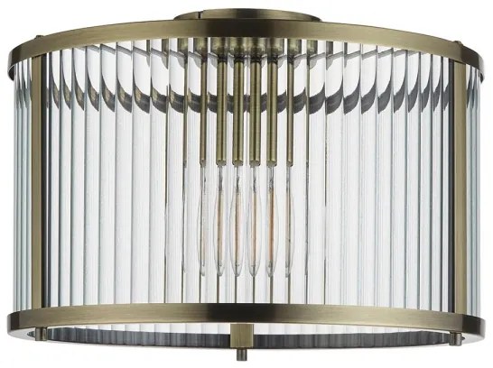 Endon 106265 - Mennyezeti lámpa RIDGETON 1xE27/10W/230V sárgaréz