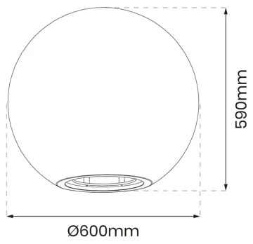 LED RGBW dimmelhető kültéri lámpa GLOBO 1xE27/12W/230V átm. 60 cm IP44