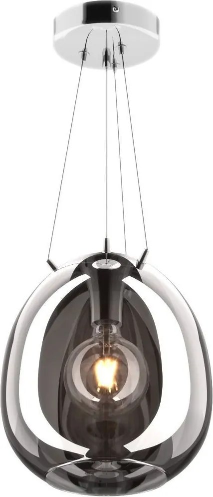 ZUMA LINE P19066B-D30 MOON Modern Függesztett Lámpa Fekete, Ezüst E27 IP20