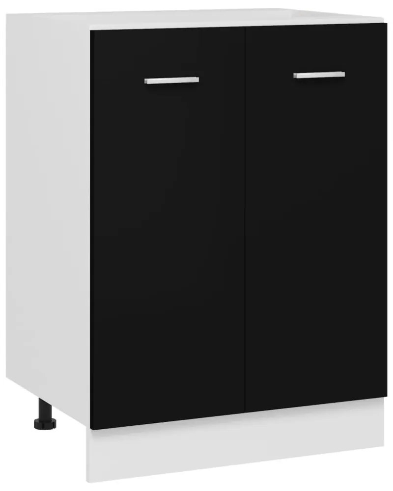 “Lyon” fekete szerelt fa alsószekrény 60 x 46 x 81,5 cm