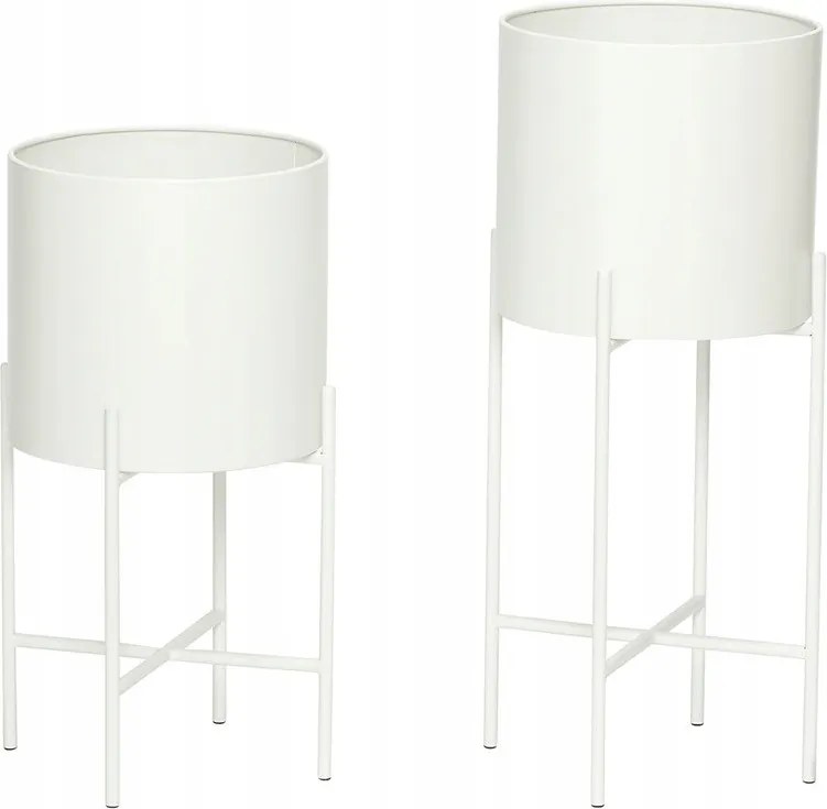 Lábtartó szett 2 db-os, fehér, Hübsch