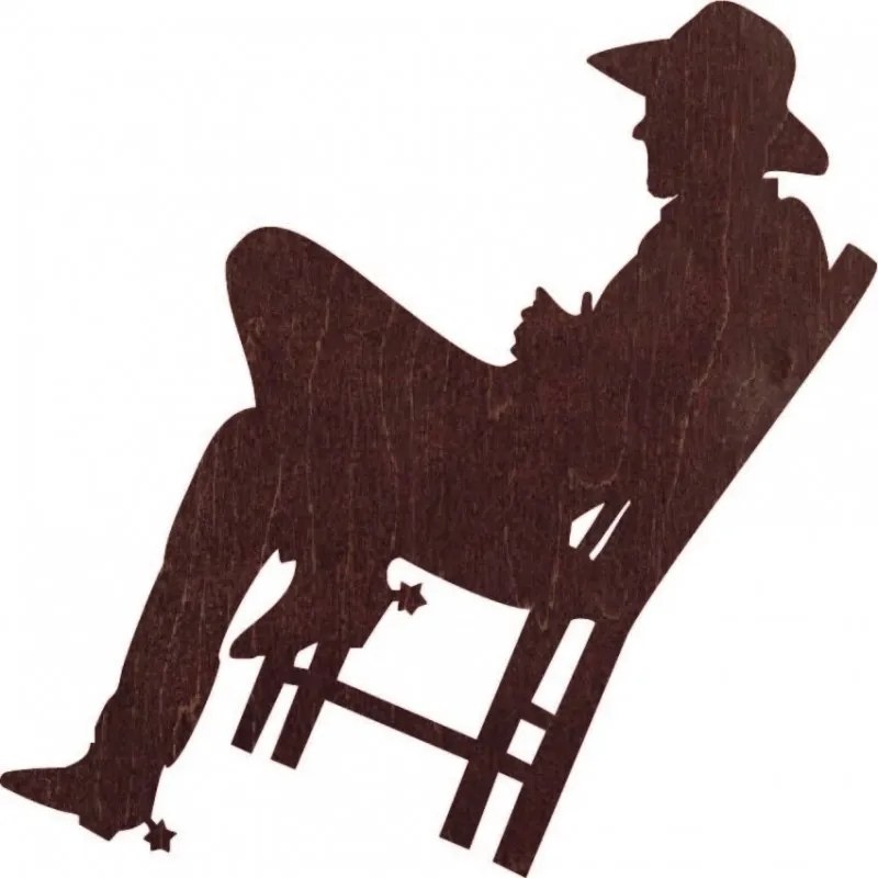 Elegáns fa kép a falon - COWBOY | SENTOP