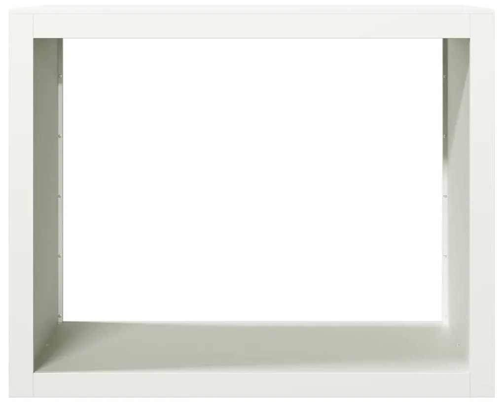 fehér acél tűzifatároló 100 x 40 x 80 cm