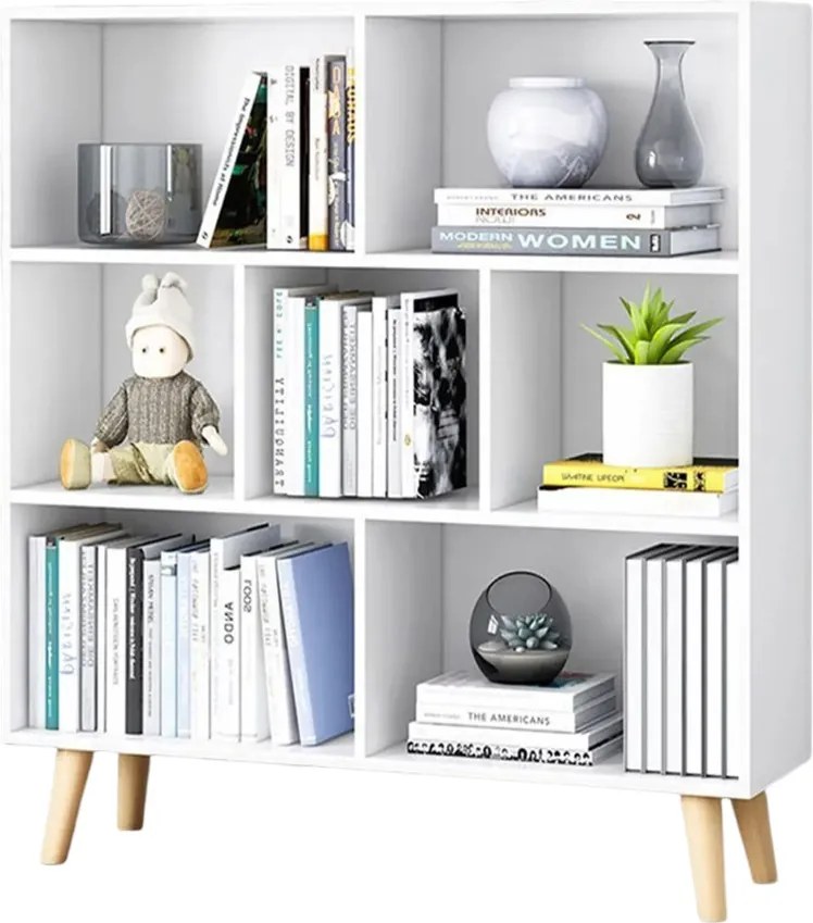 Könyvespolc polcos szekrény 50x24x92cm fehér FUR1835-1