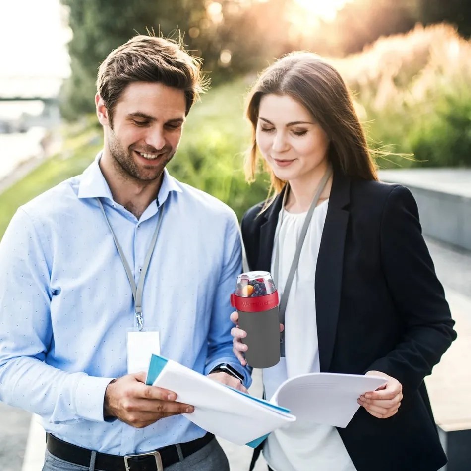 Westmark kétrészes ételtartó edény, 700 ml, antracit, S