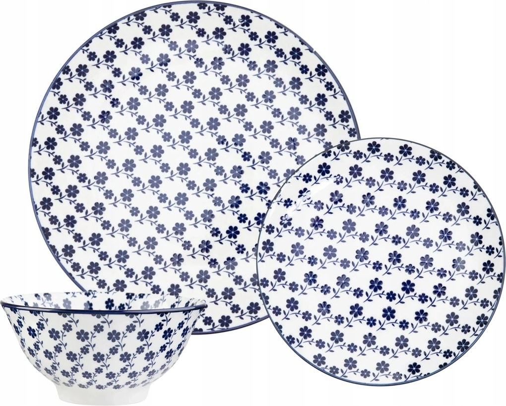 Navia virágos étkészlet 18el. 6 személyes Homla