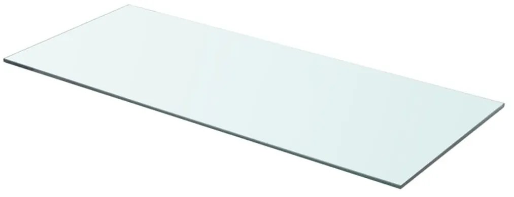 2 db átlátszó üveg paneles polc 70 x 30 cm