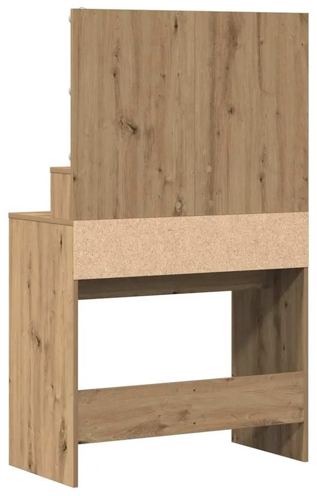 Öltözködőasztal kézműves tölgy 80 x 41 x 134,5 cm Faanyag
