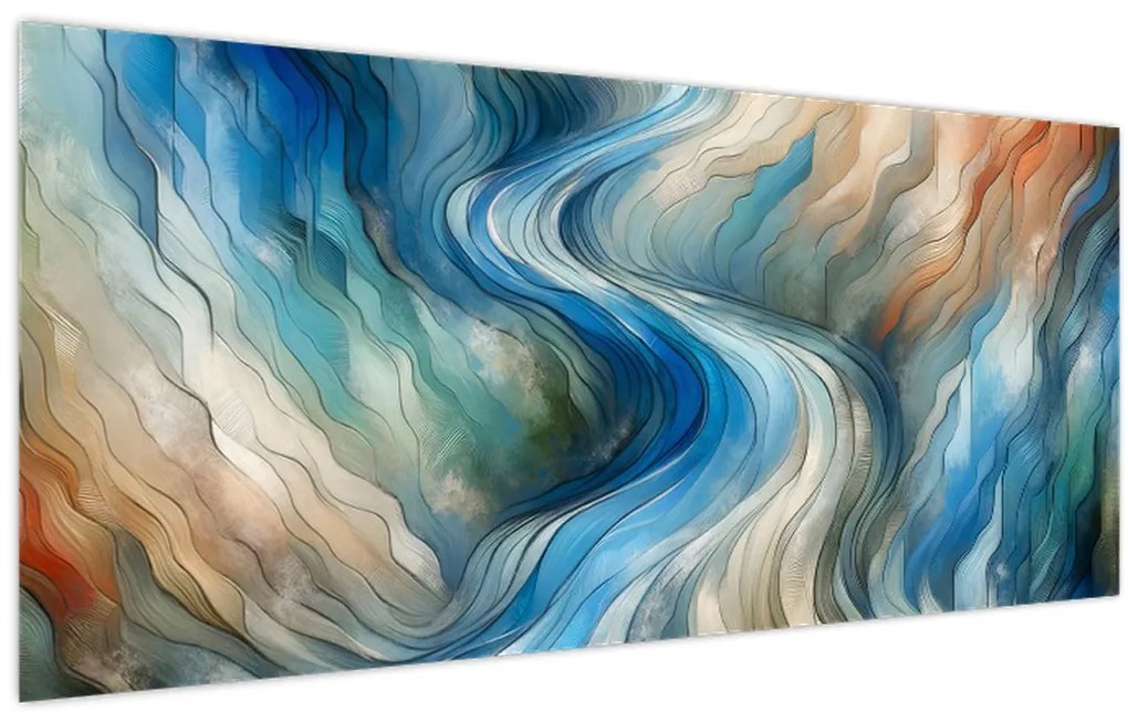 Kép - Absztrakt áramlat (120x50 cm)