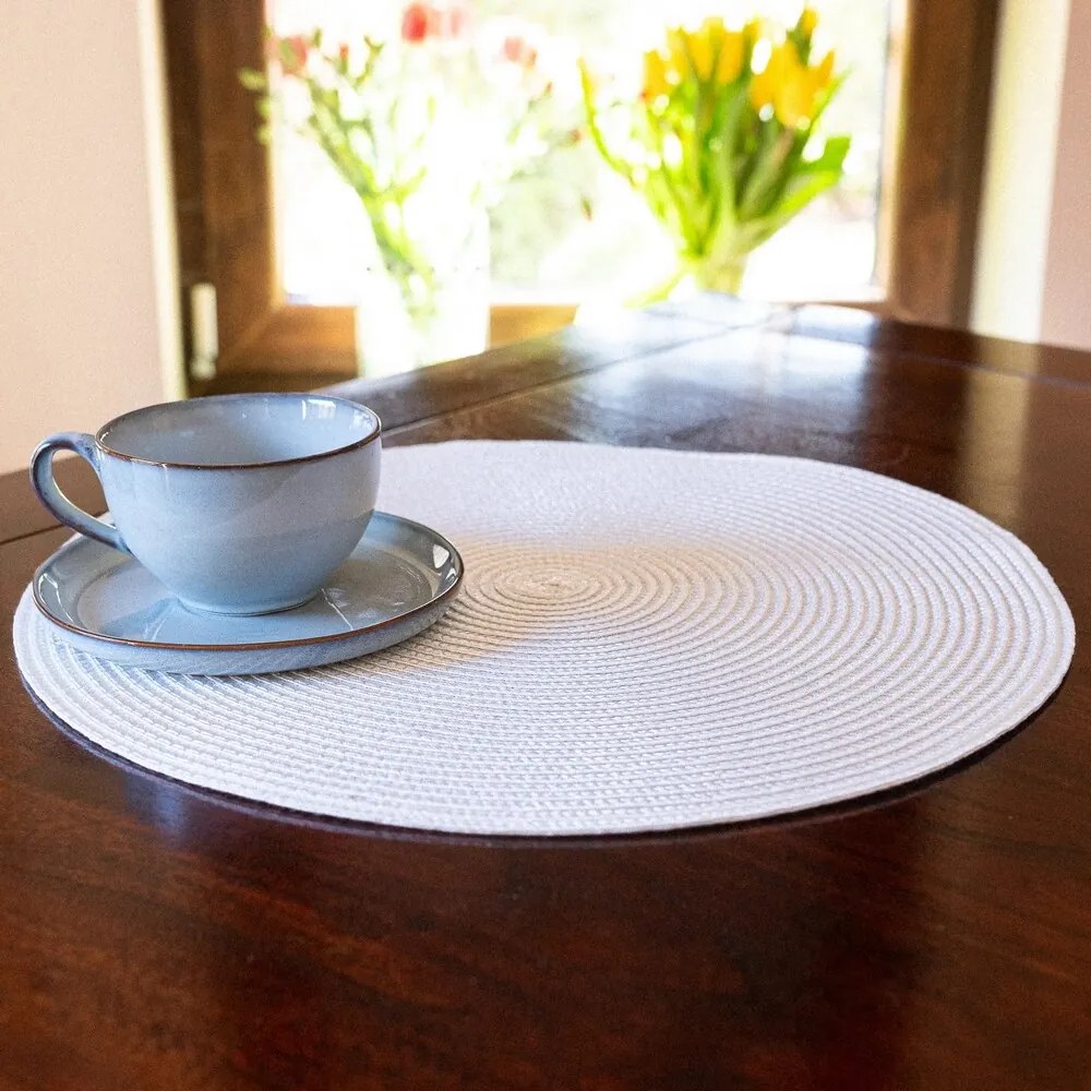 Altom Straw tányéralátét fehér, átmérő 38 cm, 4 darabos készlet