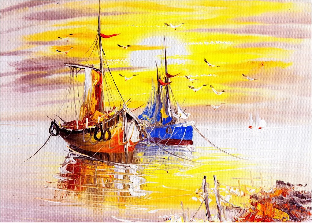 Kép - A csónak festménye (70x50 cm)