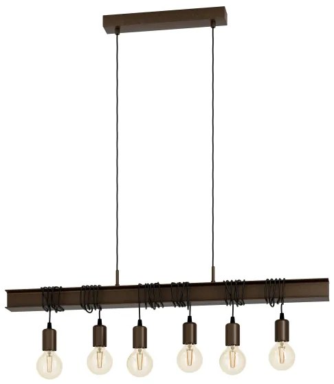 Eglo 49859 - Csillár zsinóron TOWNSHEND 4 6xE27/60W/230V