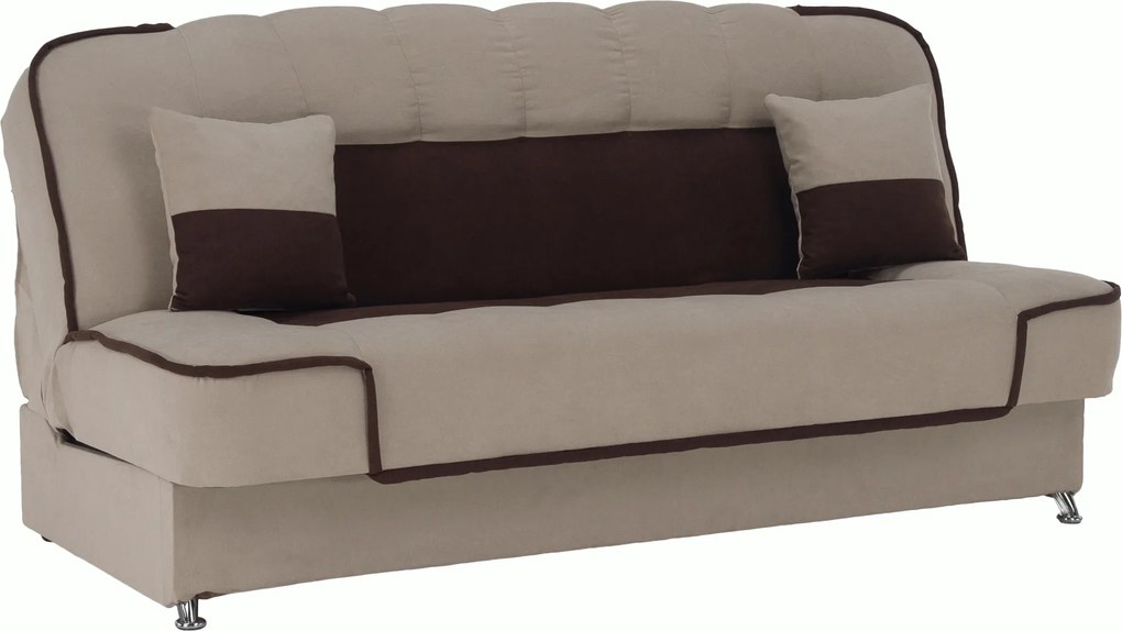 Kinyitható dívány, bézs/barna, PERSI