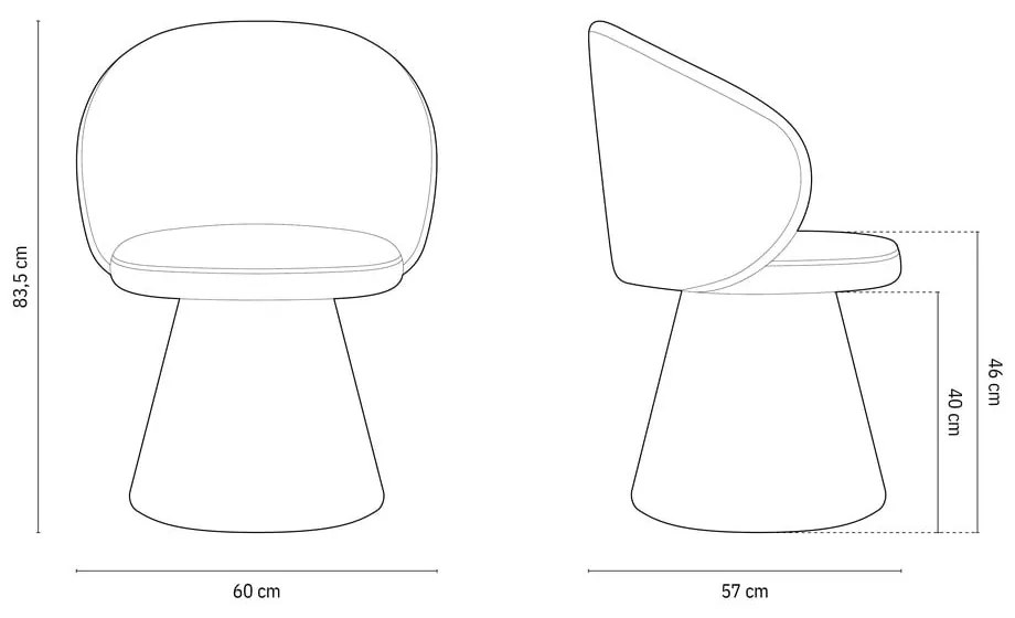 Mustársárga bársony fotel Inez – Micadoni