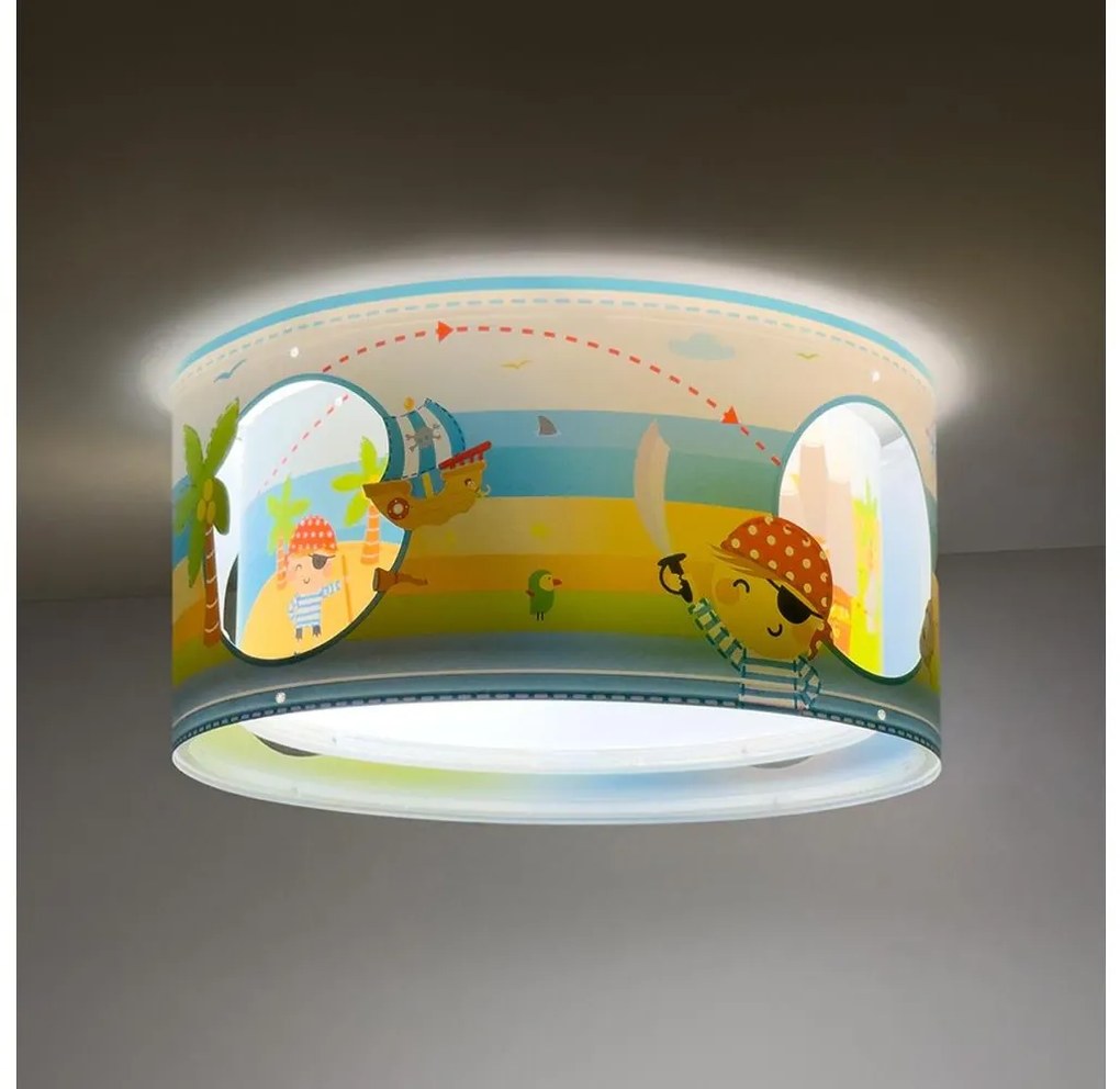 Dalber 60656 - Gyerek mennyezeti lámpa KALÓZ ISLAND 2xE27/15W/230V