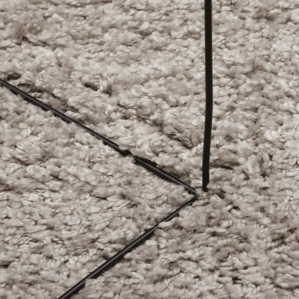 PAMPLONA bézs magas szálú bolyhos modern szőnyeg 100 x 200 cm