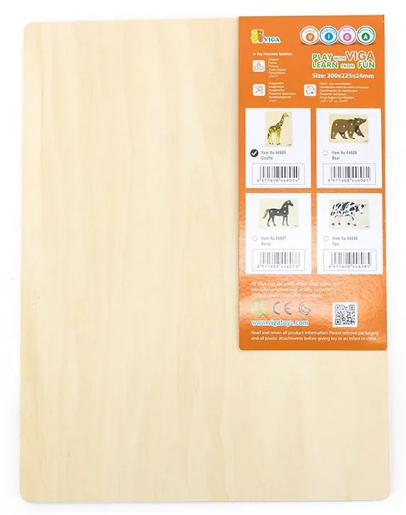 Gyermek fa puzzle Montessori Viga Zsiráf