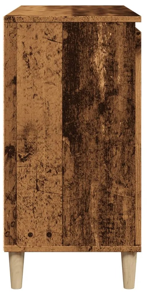 antik fa színű szerelt fa tálalószekrény 102 x 35 x 70 cm
