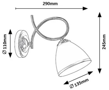 Brilagi - Fali lámpa FRED 1xE27/60W/230V fényes króm