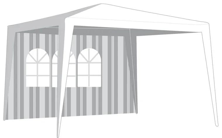 Oldalfal Kerti sátorra, ablakkal, vonalakkal VETRO-PLUS 50ZJ10292W