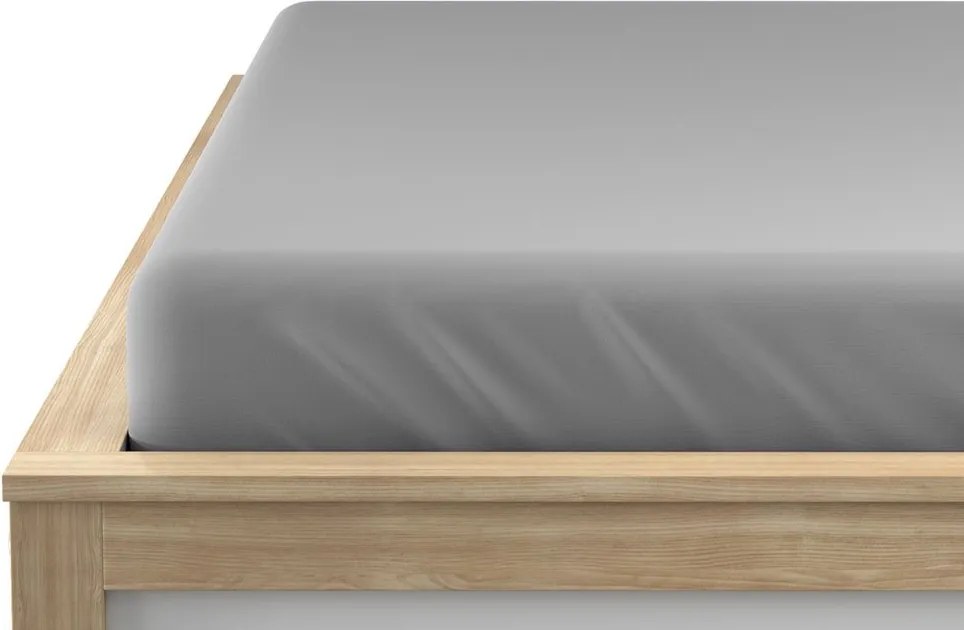 Jersey gumis lepedő lycrával világosszürke 90 x 200 cm