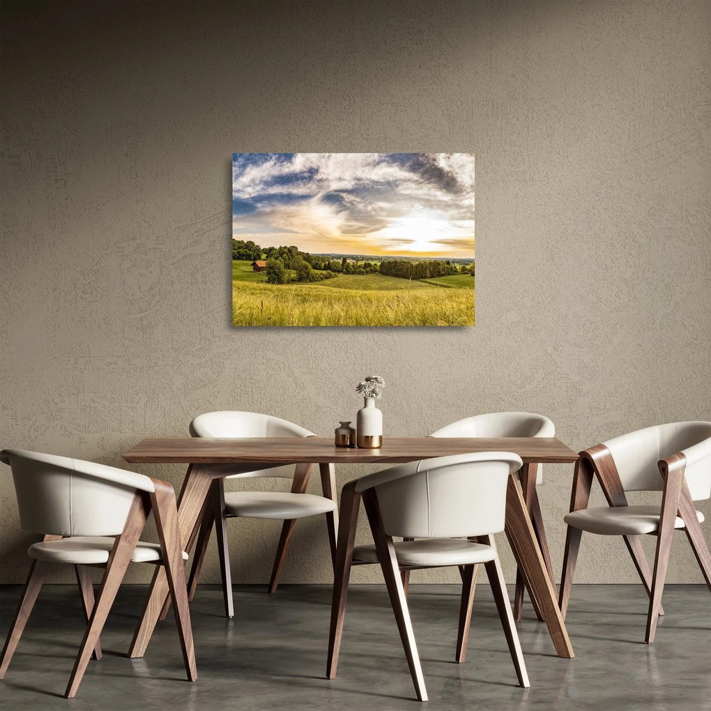 Tájkép (üvegen) (70x50 cm)