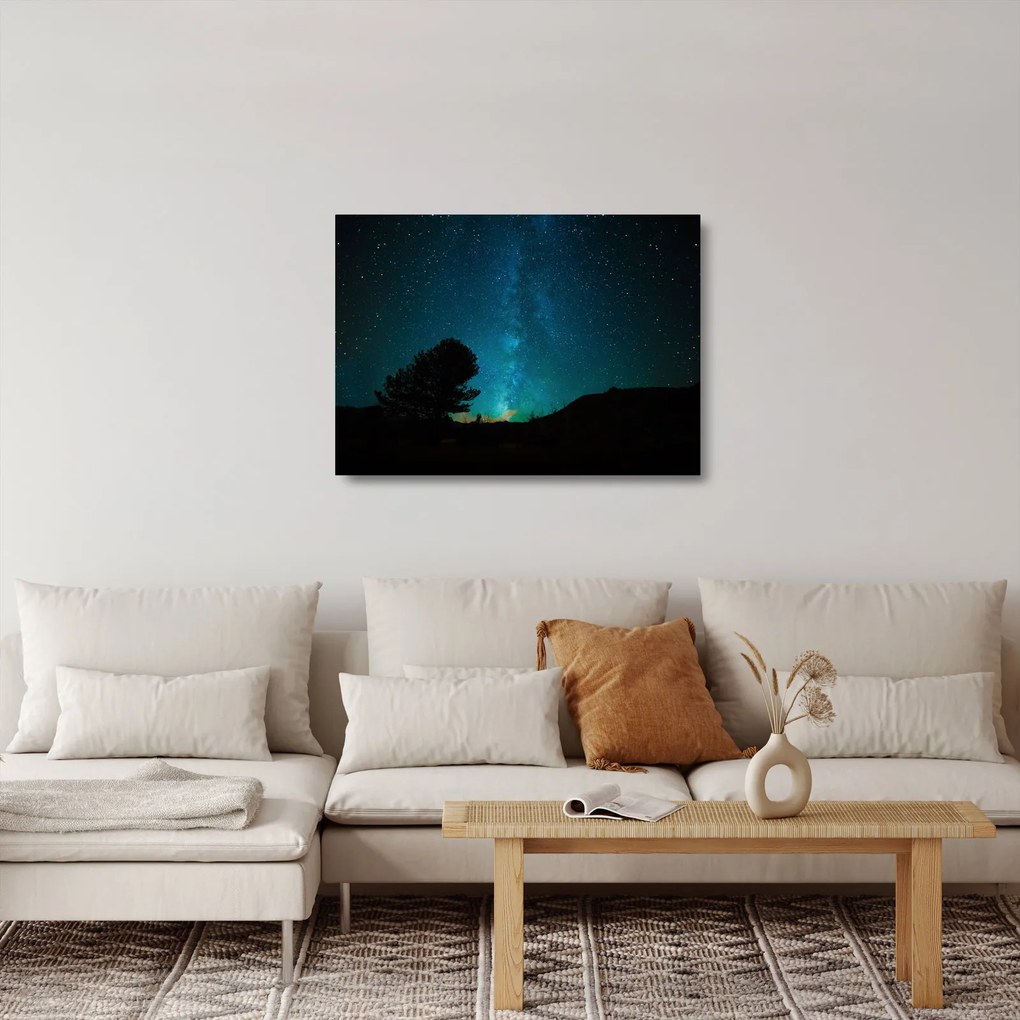 Egy éjszakai égbolt csillagokkal (üvegen) (70x50 cm)