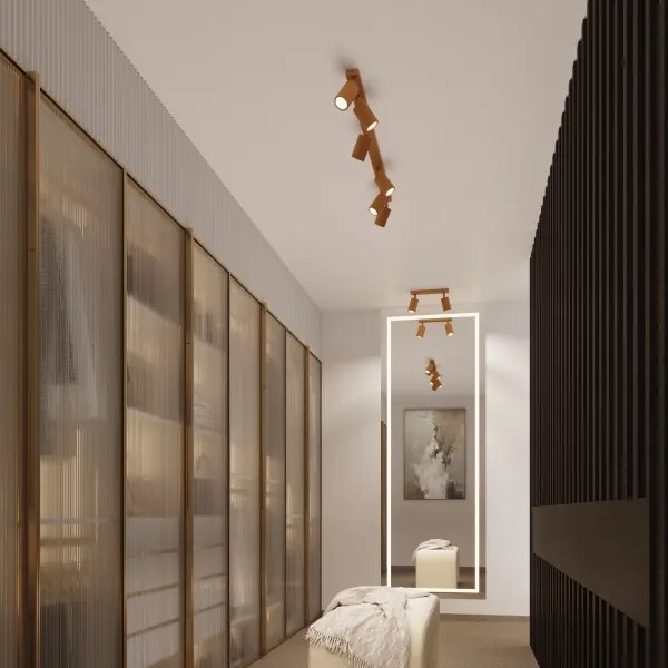 Sollux SL.1561 - Spotlámpa KARBON 2xGU10/10W/230V arany