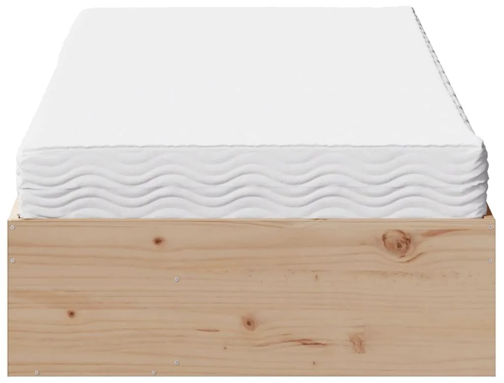 vidaXL tömör fenyőfa kanapéágy matraccal 90 x 190 cm