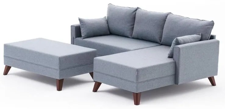 Sarokkanapéágy Bella Soft Mini Köşe Jobbos - Kék