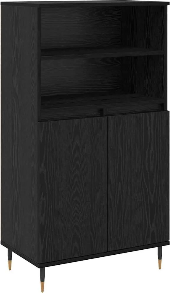 vidaXL Magasfiú Fekete 60 x 36 x 110 cm Faanyag