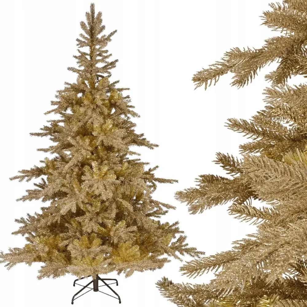Műkarácsonyfa arany, mint az élő Prémium 180cm