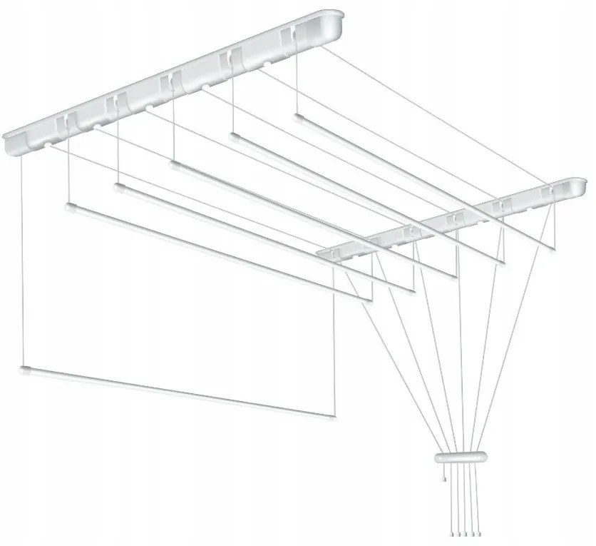 Erga Erga, mennyezeti akasztó ruhaszárításhoz 6x130 cm, fehér, ERG-SEP-10SUSSUF6PP13
