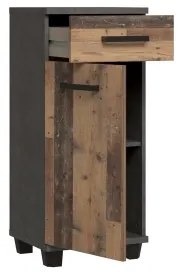 Fürdőszobai szekrény VENOM antracit/barna