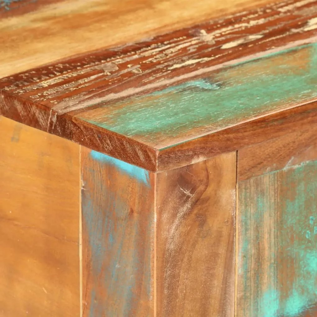 tömör újrahasznosított fa tálalóasztal 110 x 30 x 75 cm