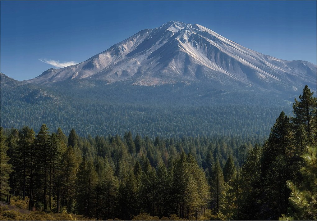 Fotótapéta Hegyek Természet Erdő Fák Hálószoba Nappali Tapéta Flizelina 250x175
