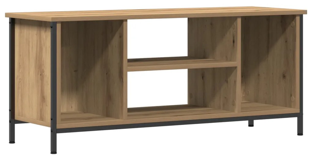 TV állvány Tölgyfa MDF, Fém 102 x 35 x 45 cm TV állvány