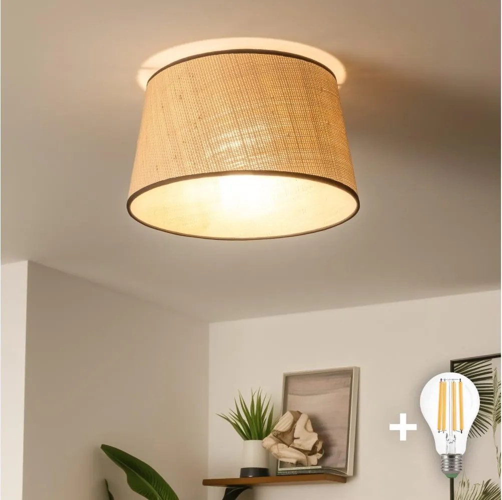 Brilagi - CERIA LED felületre szerelhető csillár, 1xE27/40W/230V, átm. 35 cm, bézs
