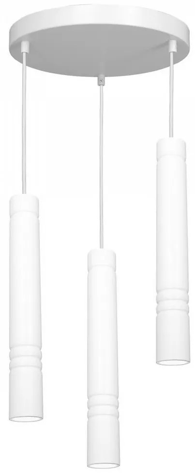 Csillár zsinóron IMPLODE 3xGU10/8W/230V kerek fehér