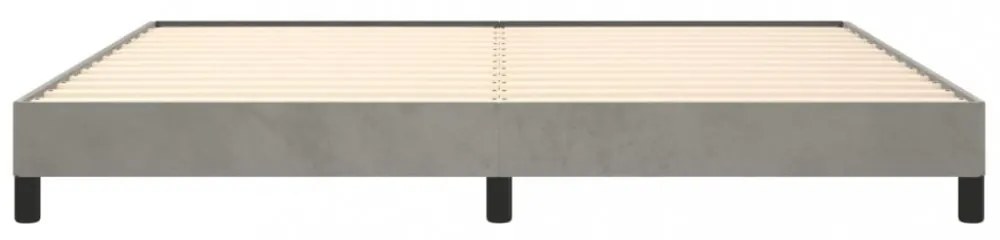 világosszürke bársony ágykeret matrac nélkül 200 x 200 cm