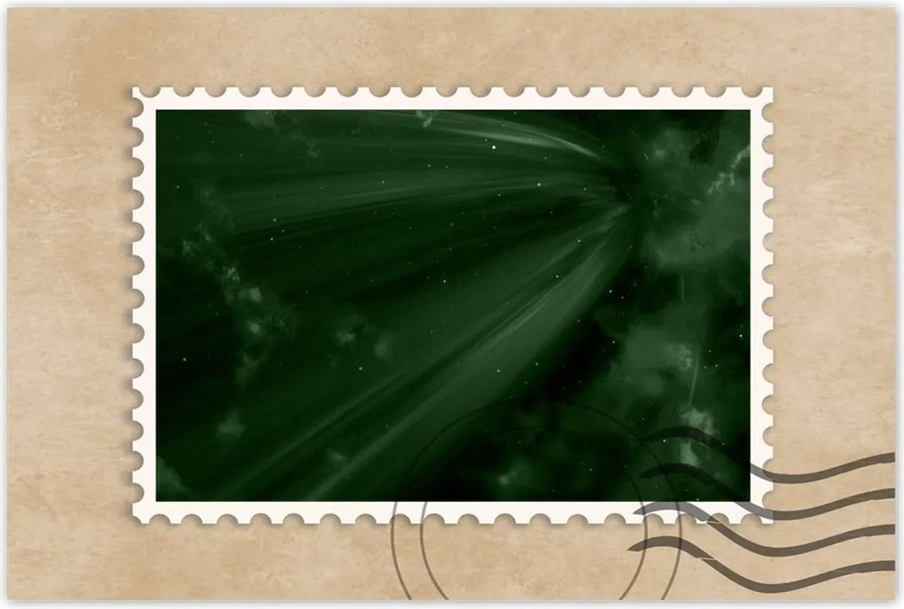 Poszterek 90x60 Palackzöld Kozmosz