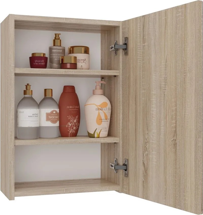 Pola 1DL felső fürdőszoba szekrény, 40x60x22 cm, sonoma