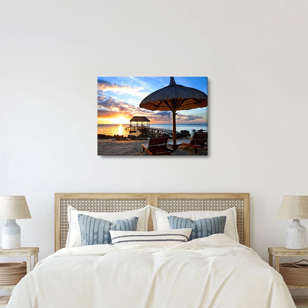 Kép - Naplemente Mauritiuson (70x50 cm)