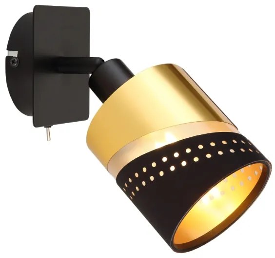 Globo 54046-1 - Fali spotlámpa OR 1xE14/25W/230V fekete/arany